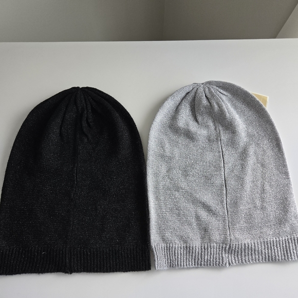 Michael Kors, Beanie Hats, Black and Silver, New With Tags - Picture 6 of 11